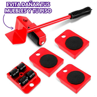 Base movil para muebles 4 ruedas + gato